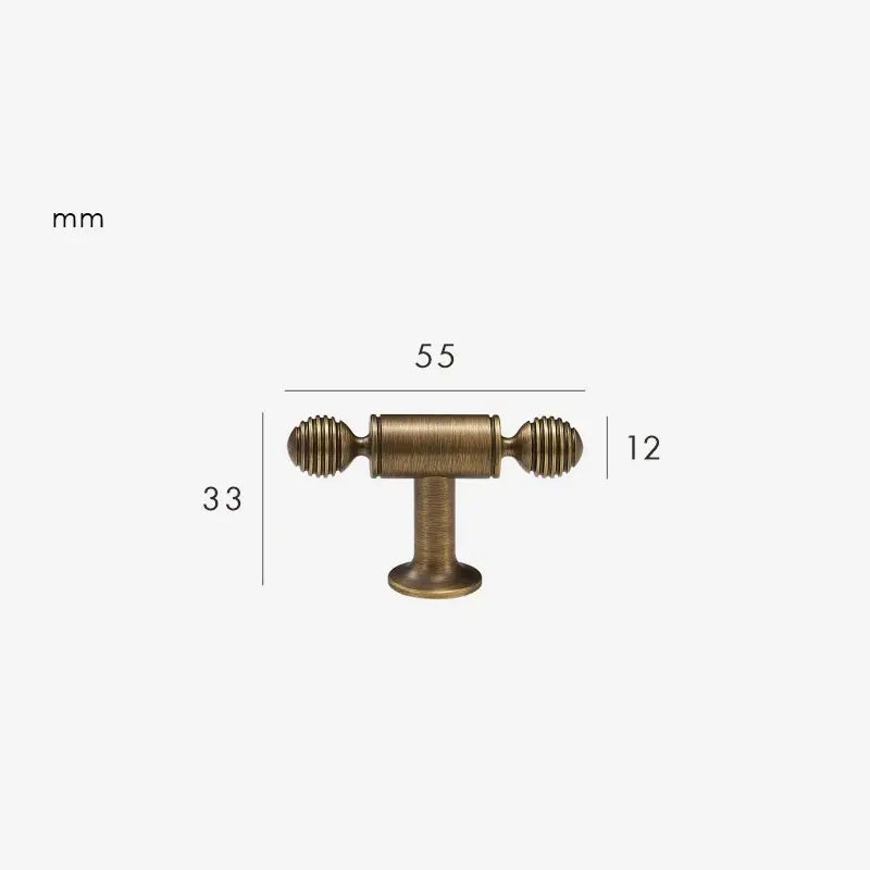AURIC Solid Brass T-Bar Handle