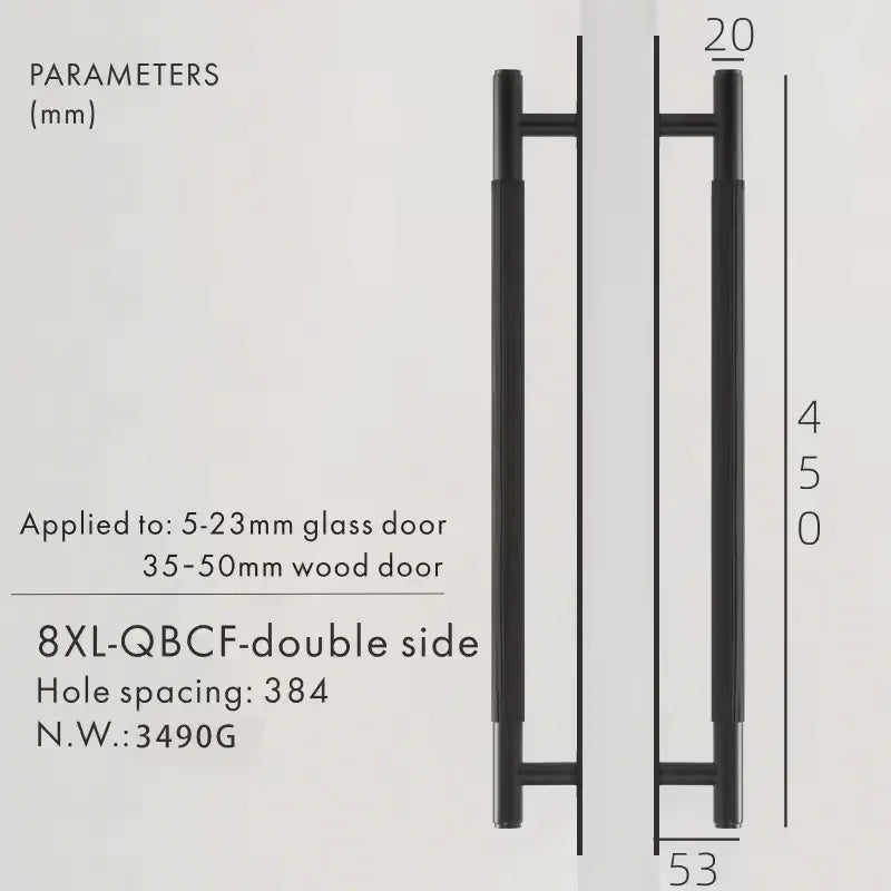ELAN Solid Brass Door Pull Handle With Back Plate