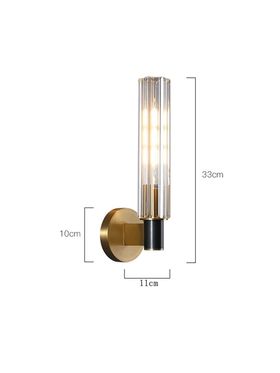 EDIRE Brass and Glass Wall Light