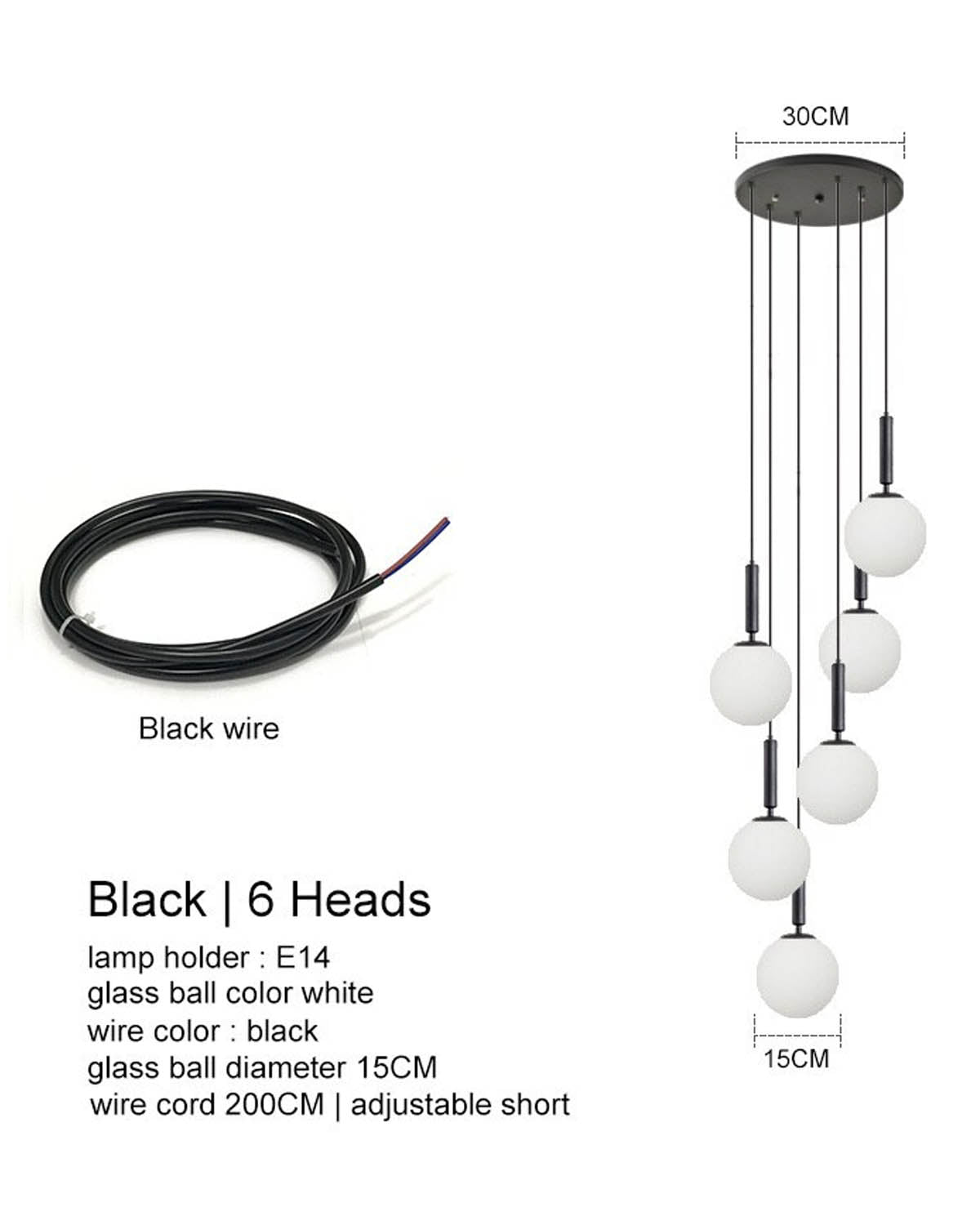 LUNA Glass Pendant Light