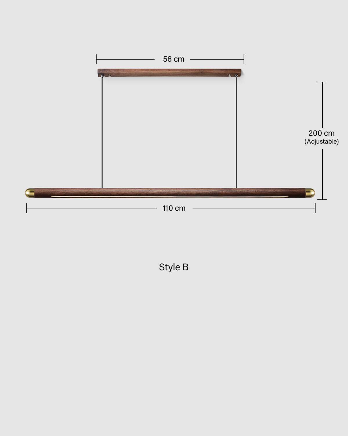 TRONCO Real Walnut Circular Pendant LED Light