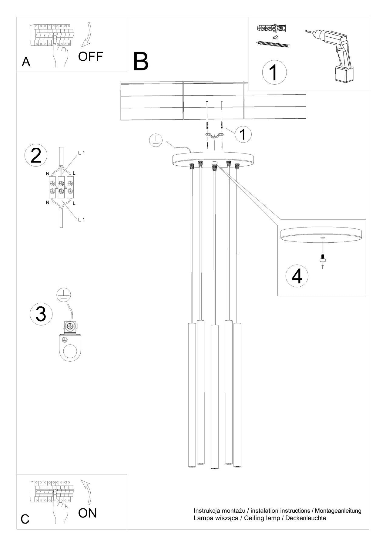 PASTELO Concrete Pendant Light