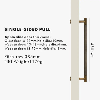 ARISTO Solid Brass Knurled Door Pull Handle