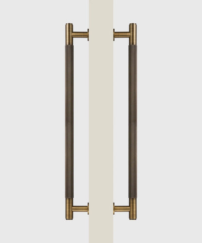 ARISTO Solid Brass Knurled Door Pull Handle