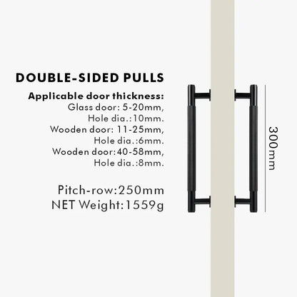 ARISTO Solid Brass Knurled Door Pull Handle