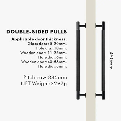 ARISTO Solid Brass Knurled Door Pull Handle