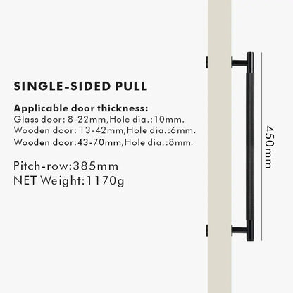 ARISTO Solid Brass Knurled Door Pull Handle