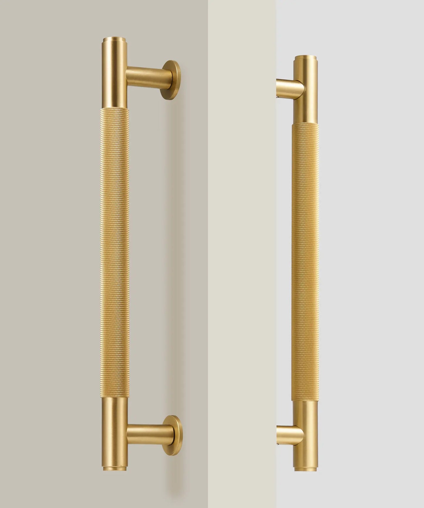 ARISTO Solid Brass Knurled Door Pull Handle