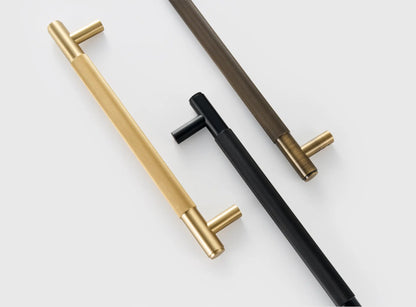 ARISTO Solid Brass Knurled Door Pull Handle