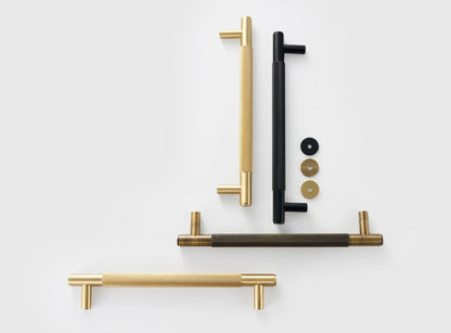 ARISTO Solid Brass Knurled Door Pull Handle