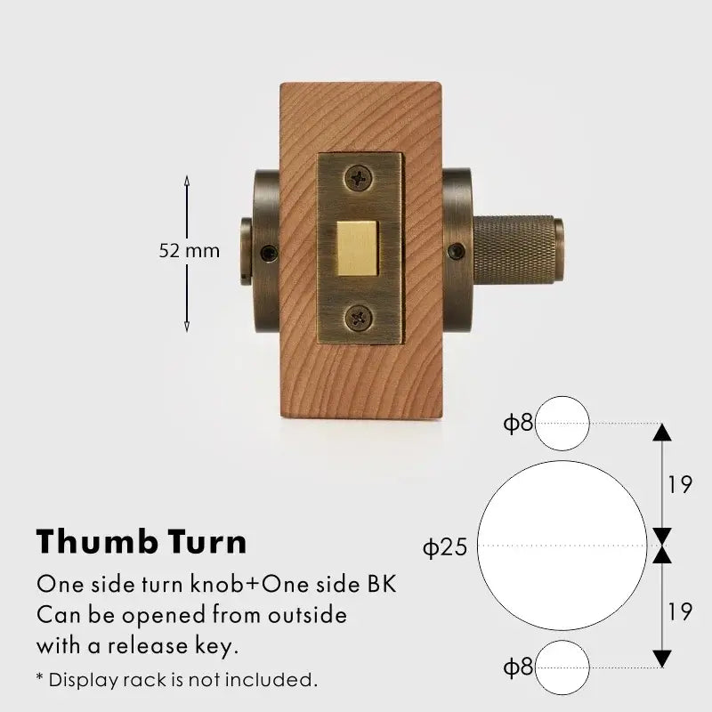 ARLO Knurled Bathroom Thumb Turn Lock