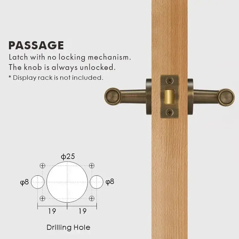 ATRIO Brass Lever Door Handles Set