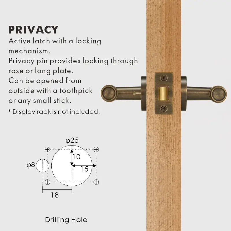 ATRIO Brass Lever Door Handles Set
