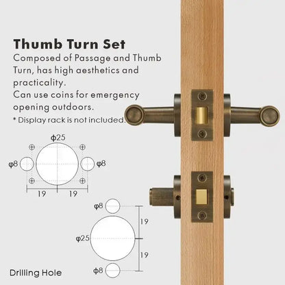 ATRIO Brass Lever Door Handles Set
