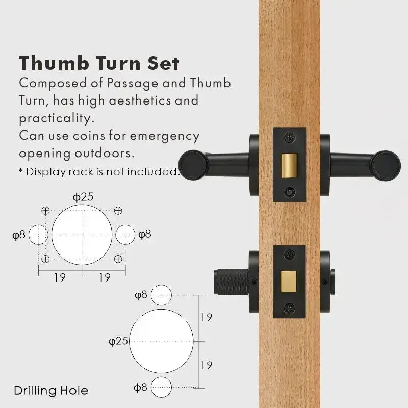 ATRIO Brass Lever Door Handles Set