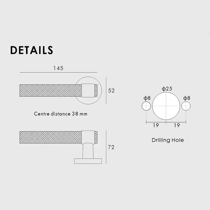 ATRIO Brass Lever Door Handles Set