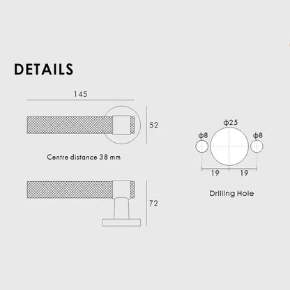 ATRIO Brass Lever Door Handles Set