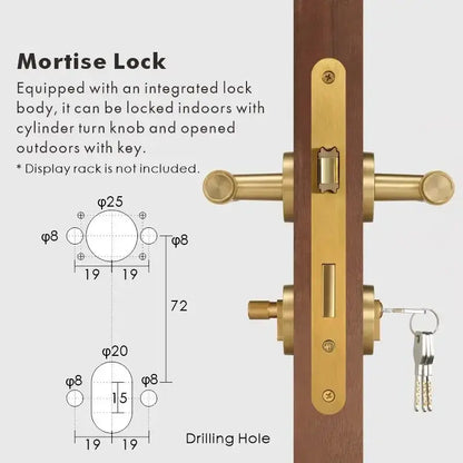 ATRIO Brass Lever Door Handles Set