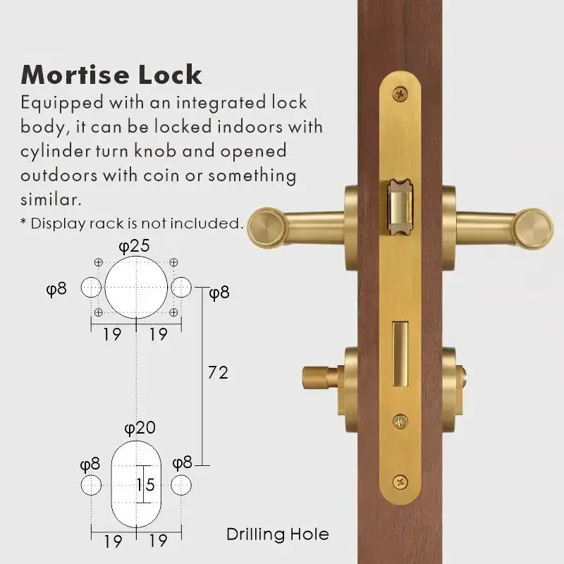 ATRIO Brass Lever Door Handles Set
