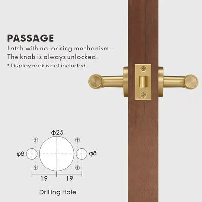ATRIO Brass Lever Door Handles Set
