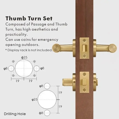 ATRIO Brass Lever Door Handles Set