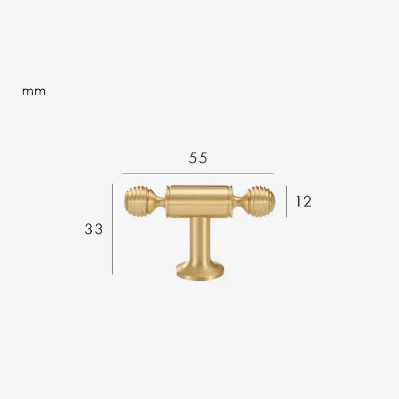 AURIC Solid Brass T-Bar Handle