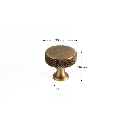 BANBURY Knurled Brass Cabinet & Drawer Knob