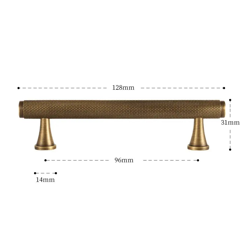 BANBURY Knurled Antique Brass Kitchen & Cabinet Handle