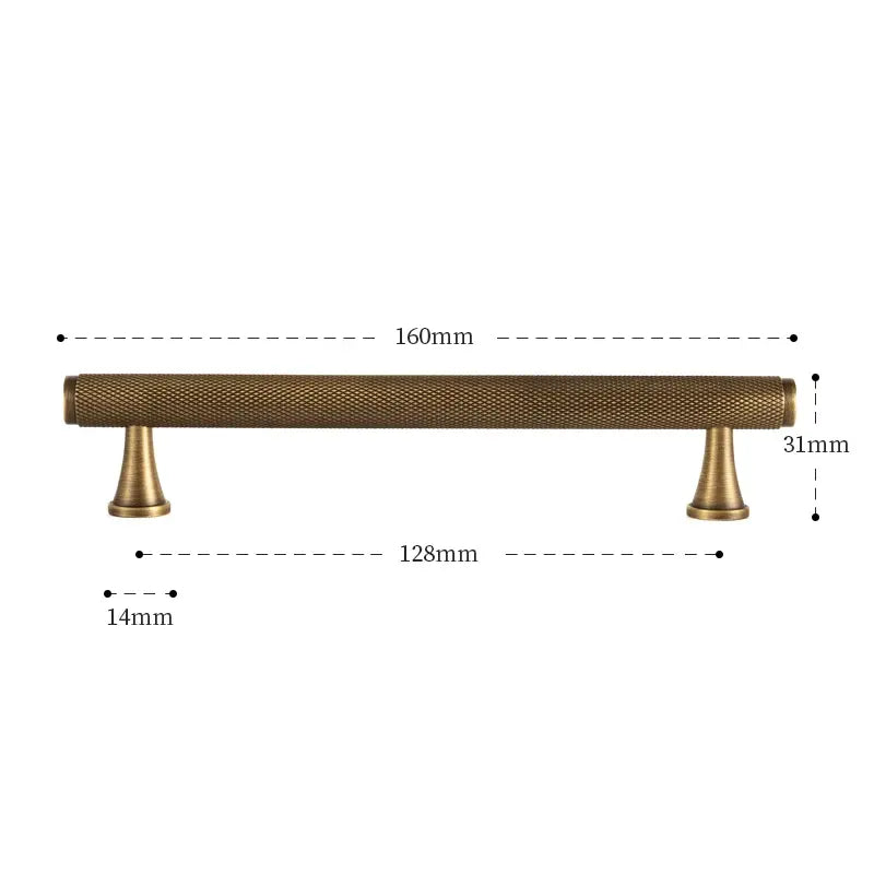 BANBURY Knurled Antique Brass Kitchen & Cabinet Handle