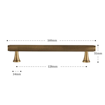 BANBURY Knurled Antique Brass Kitchen & Cabinet Handle