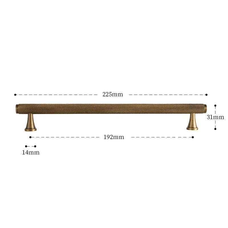 BANBURY Knurled Antique Brass Kitchen & Cabinet Handle
