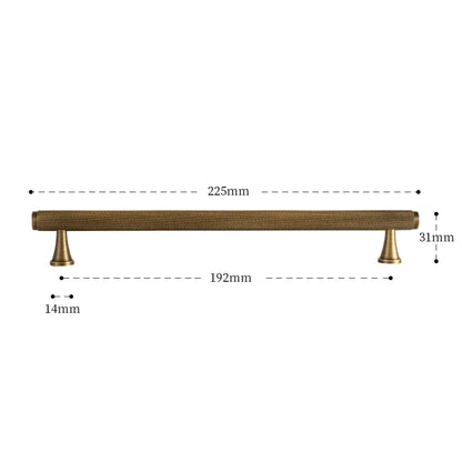 BANBURY Knurled Antique Brass Kitchen & Cabinet Handle