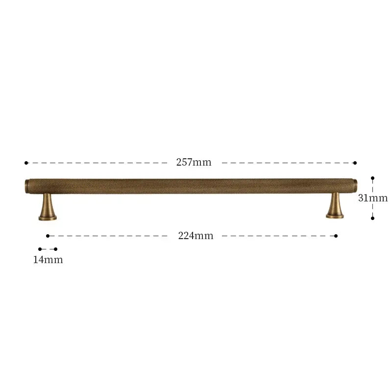 BANBURY Knurled Antique Brass Kitchen & Cabinet Handle