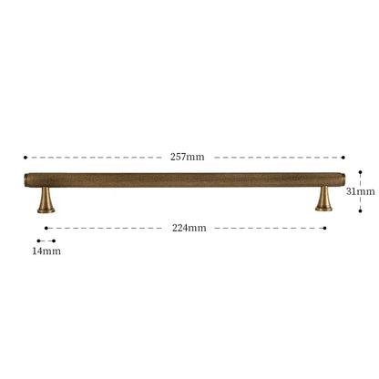 BANBURY Knurled Antique Brass Kitchen & Cabinet Handle