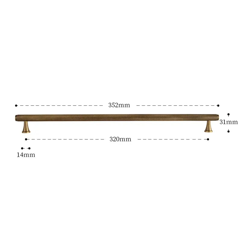 BANBURY Knurled Antique Brass Kitchen & Cabinet Handle