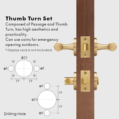 BRISTOL Brass Lever Door Handles Set