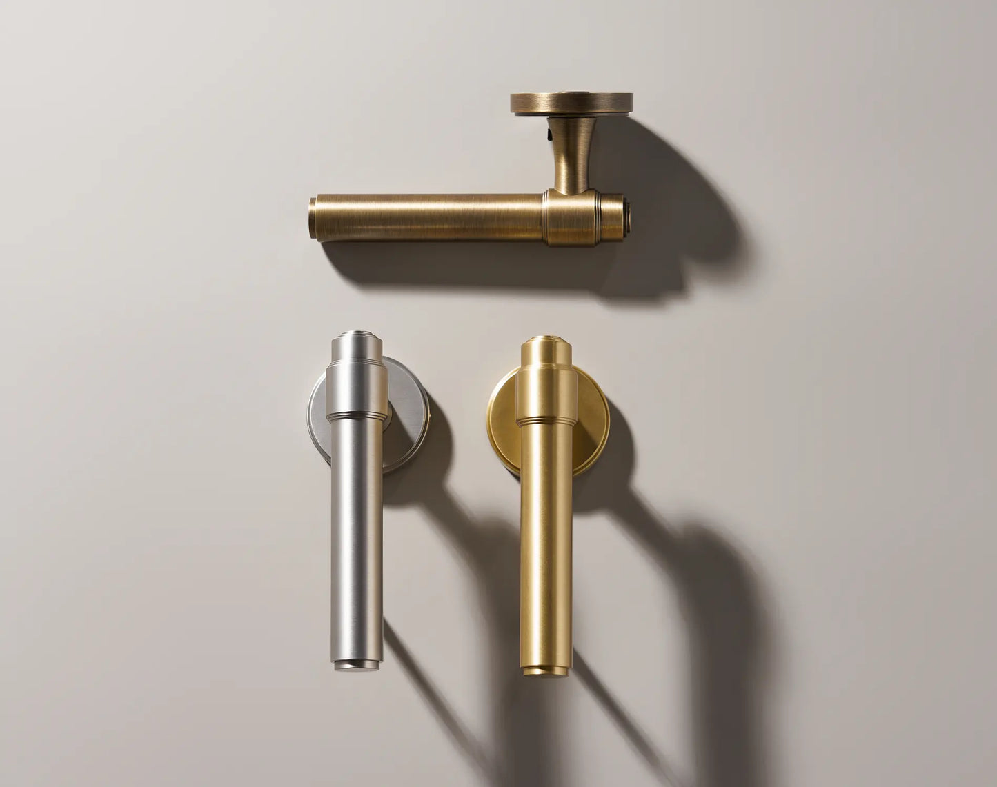 BRISTOL Brass Lever Door Handles Set