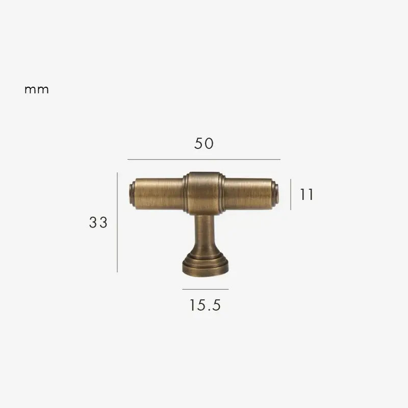 BRISTOL Solid Brass T-Bar Handle