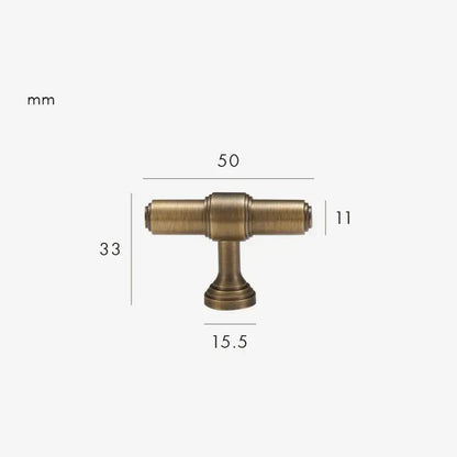 BRISTOL Solid Brass T-Bar Handle