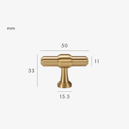 BRISTOL Solid Brass T-Bar Handle