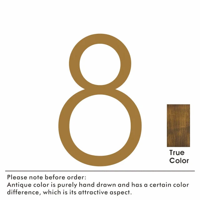 DARCY Solid Antique Brass House Numbers