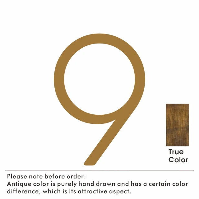 DARCY Solid Antique Brass House Numbers