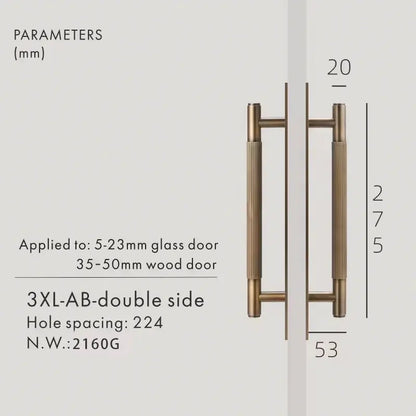 ELAN Solid Brass Door Pull Handle With Back Plate