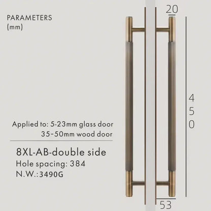ELAN Solid Brass Door Pull Handle With Back Plate