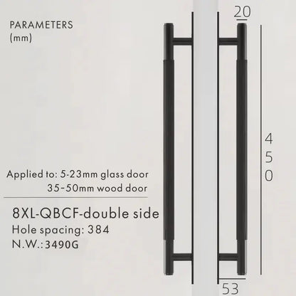 ELAN Solid Brass Door Pull Handle With Back Plate