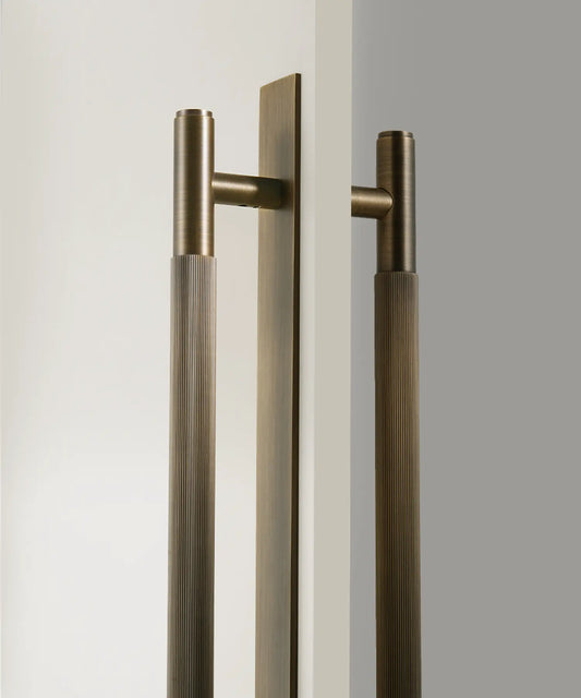 ELAN Solid Brass Door Pull Handle With Back Plate