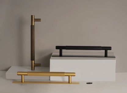 ELAN Solid Brass Door Pull Handle With Back Plate