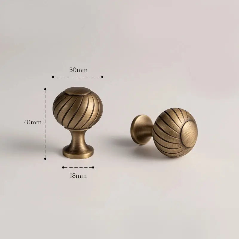 GILDOR Solid Brass Cabinet & Cupboard Knob