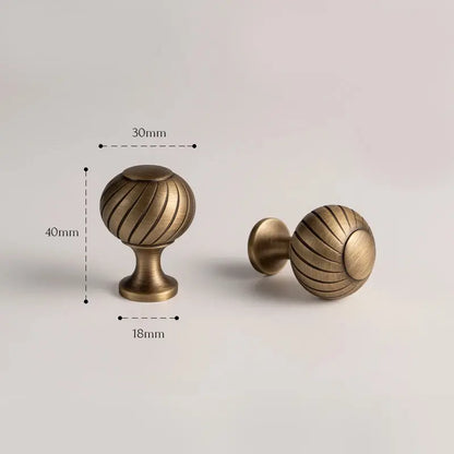 GILDOR Solid Brass Cabinet & Cupboard Knob
