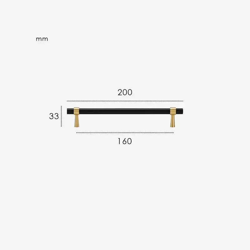GLISSE Solid Brass Kitchen & Cabinet Handle